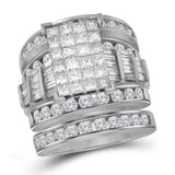 4 CT-Diamond INVISIBLE BRIDAL SET