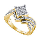 10K Yellow-gold 0.33CT DIAMOND MICRO PAVE RING