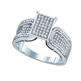 10KT White Gold 0.40CT DIAMOND MICRO PAVE RING