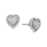1-3CT-Diamond HEART EARRING