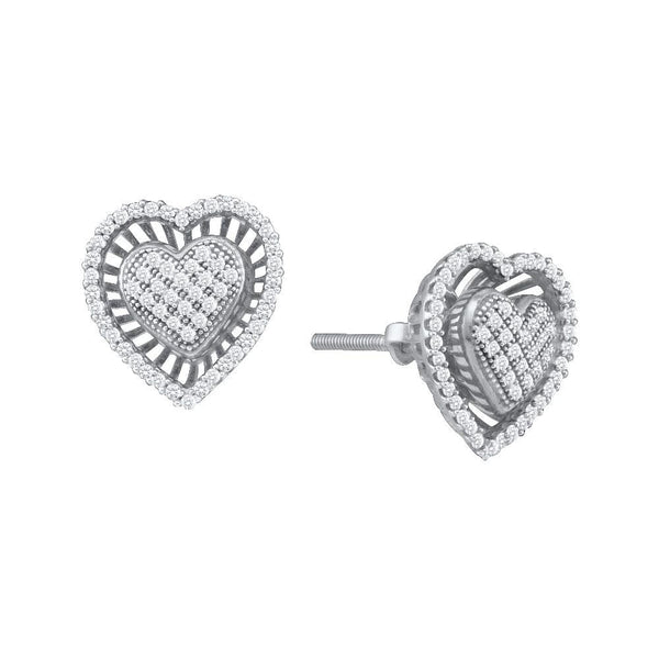 1-3CT-Diamond HEART EARRING