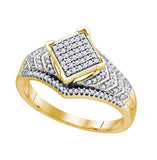 10K Yellow-gold 0.33CT DIAMOND MICRO-PAVE RING
