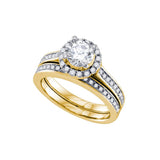 1 3-8CT-Diamond 7-8CT-CRD BRIDAL SET