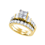 1 CT-Diamond INVISIBLE BRIDAL SET