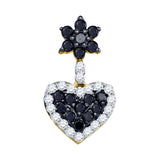 1-2CT-Diamond BLACK HEART PENDANT