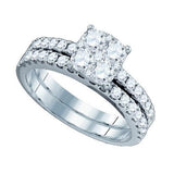 18KT White Gold 1.30CTW DIAMOND BRIDAL SET