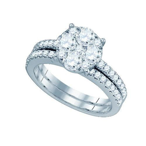 18KT White Gold 1.00CTW DIAMOND BRIDAL SET