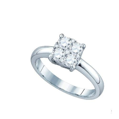 18KT White Gold 0.34CTW DIAMOND LADIES LARISSA DIAMOND RING