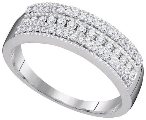 10KT White Gold 0.36CTW DIAMOND FASHION BAND