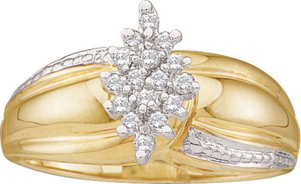 1-6CT-Diamond CLUSTER RING