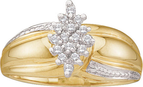 1-6CT-Diamond CLUSTER RING