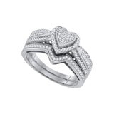 3-8CT-Diamond MICRO-PAVE  BRIDAL SET