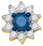 1-2CT-Diamond FASHION BLUE EARRING