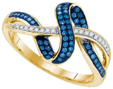 1-4CT-Diamond MICRO-PAVE BLUE BAND