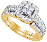 1 CTW-Diamond INVISIBLE BRIDAL SET