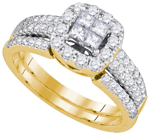1 CTW-Diamond INVISIBLE BRIDAL SET
