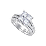 2 CTW-Diamond INVISIBLE BRIDAL SET