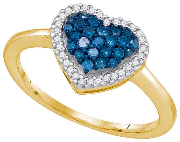 1-3CTW-Diamond BLUE HEART RING