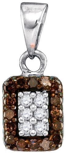 10KT White Gold 0.20CTW DIAMOND MICRO-PAVE PENDANT