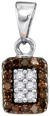 10KT White Gold 0.20CTW DIAMOND MICRO-PAVE PENDANT