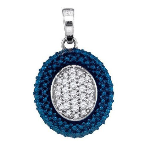 10K 925-Sterling 0.20CTW DIAMOND MICRO-PAVE PENDANT