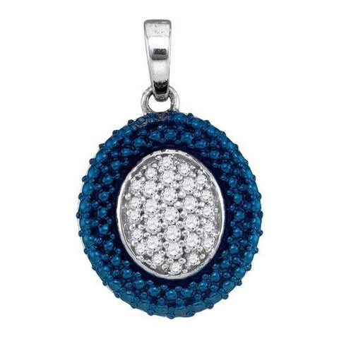 10K 925-Sterling 0.20CTW DIAMOND MICRO-PAVE PENDANT