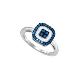 1-2CTW-Diamond BLUE  RING