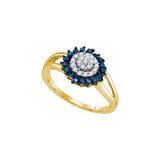 1-4CTW-Diamond FASHION BLUE RING