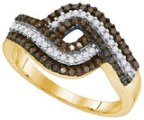 10K Yellow-gold 0.50CTW DIAMOND FASHION RING