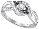 10KT White Gold 0.30CTW DIAMOND FASHION RING