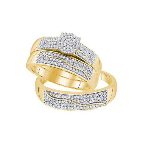 1-2ctw-diamond Micro-pave Trio Set
