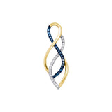 1-10CTW-Diamond MIRO-PAVE BLUE PENDANT