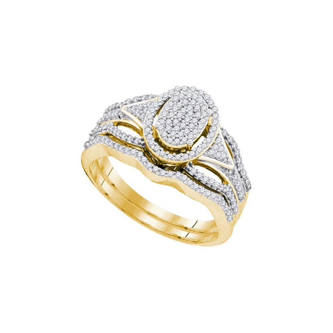 3-8CTW-Diamond MICRO-PAVE BRIDAL SET