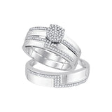 1-3CTW-Diamond MICRO-PAVE TRIO SET