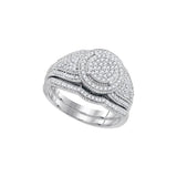 1-2CTW-Diamond MIRO-PAVE BRIDAL SET