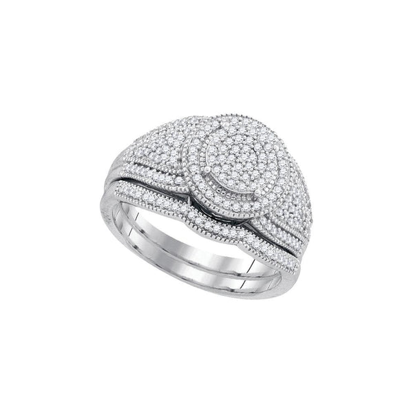 1-2CTW-Diamond MIRO-PAVE BRIDAL SET
