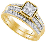 1-2CTW-Diamond FASHION BRIDAL SET