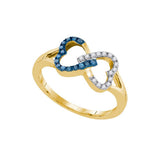 1-6CTW-Diamond FASHION BLUE RING