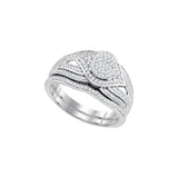 3-8CTW-Diamond MICRO-PAVE BRIDAL RING
