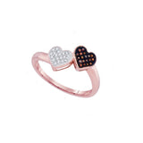 1-10CW-Diamond MICRO-PAVE HEART RED RING