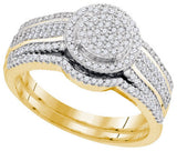 1-2CTW-Diamond MIRO-PAVE BRIDAL SET