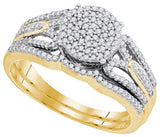 3-8CTW-Diamond MIRO-PAVE BRIDAL SET