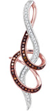 1-6CTW-Diamond RED MICRO-PAVE PENDANT