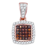 1-6CTW-Diamond MICRO-PAVE RED PENDANT
