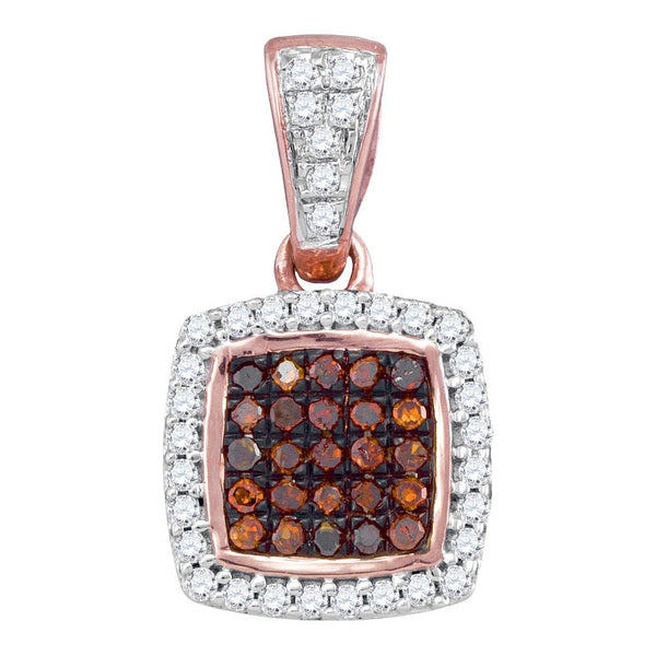 1-6CTW-Diamond MICRO-PAVE RED PENDANT