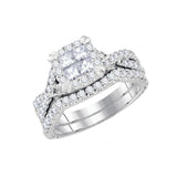 1 1-4CTW-Diamond INVISIBLE BRIDAL SET
