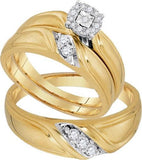 10KT Yellow Gold 0.25CTW DIAMOND FASHION TRIO SET