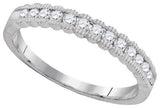 10KT White Gold 0.27CTW DIAMOND MACHINE-SET BAND