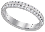 10KT White Gold 0.33CTW DIAMOND MACHINE-SET BAND