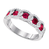 1-3CTW-Diamond 5-8(MIN)CT RUBY BAND